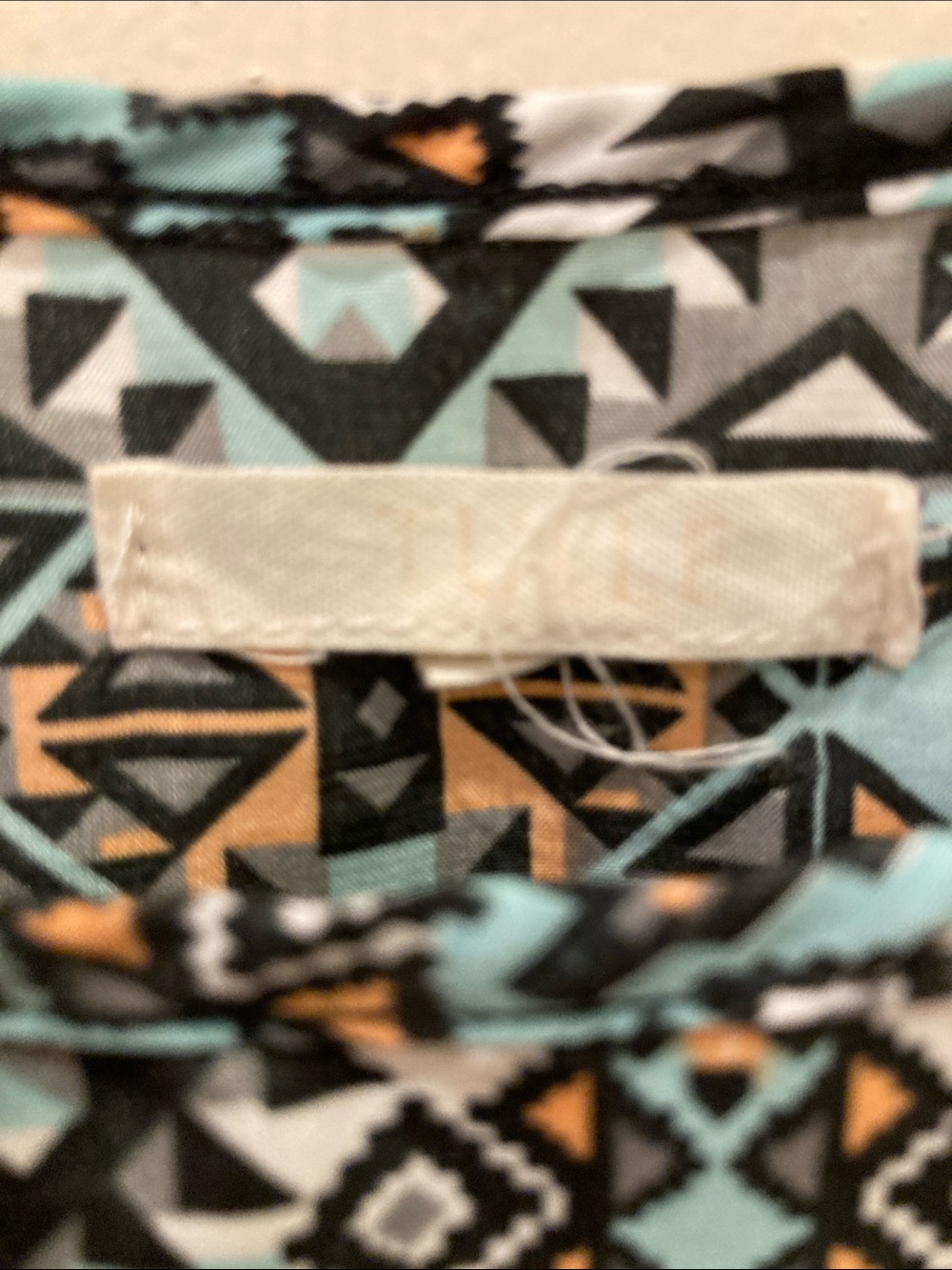 Tulle Light Blue and Black Geometric Print Camisole - Picture 2 of 5
